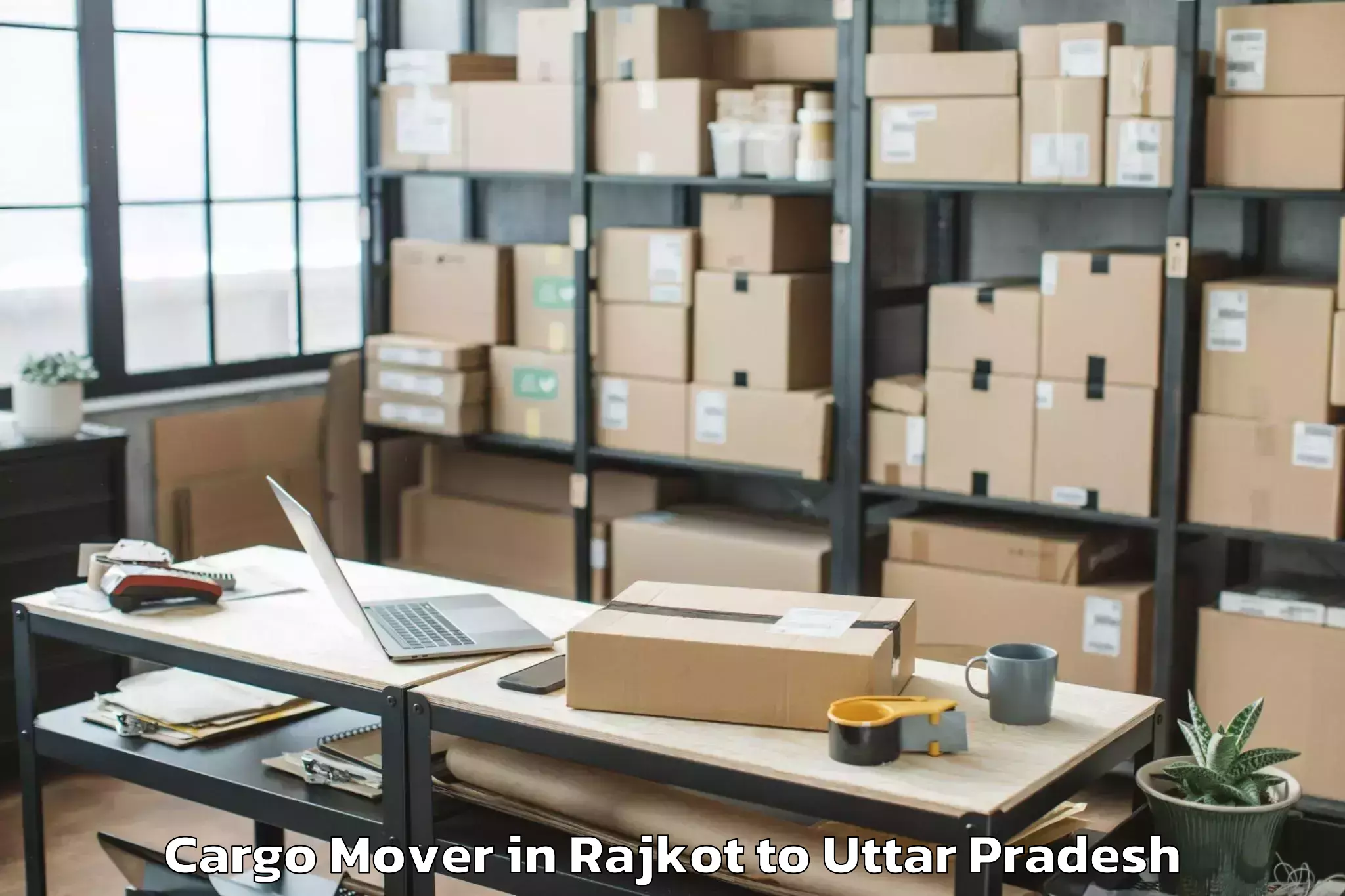 Get Rajkot to Aligarh Cargo Mover